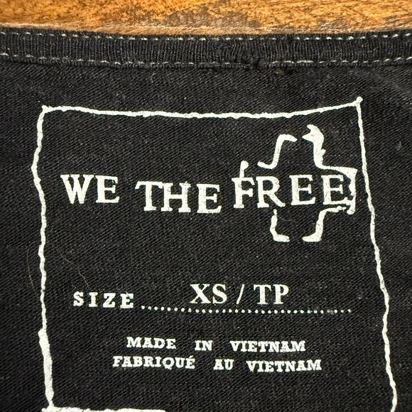 Free People We The Free Black Cold Shoulder Blouse XS—EUC - Picture 3 of 3